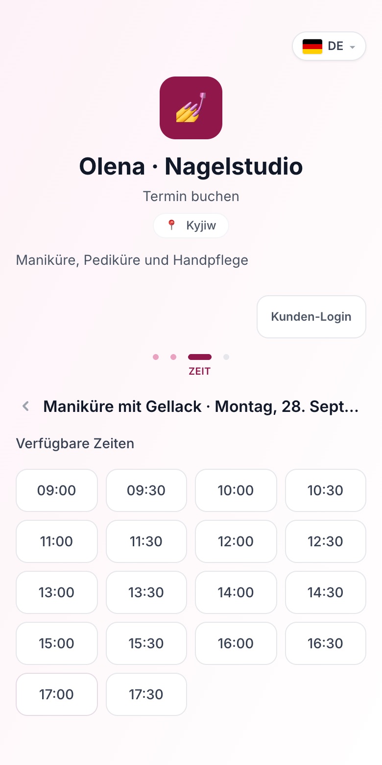 3. Wählt eine Uhrzeit