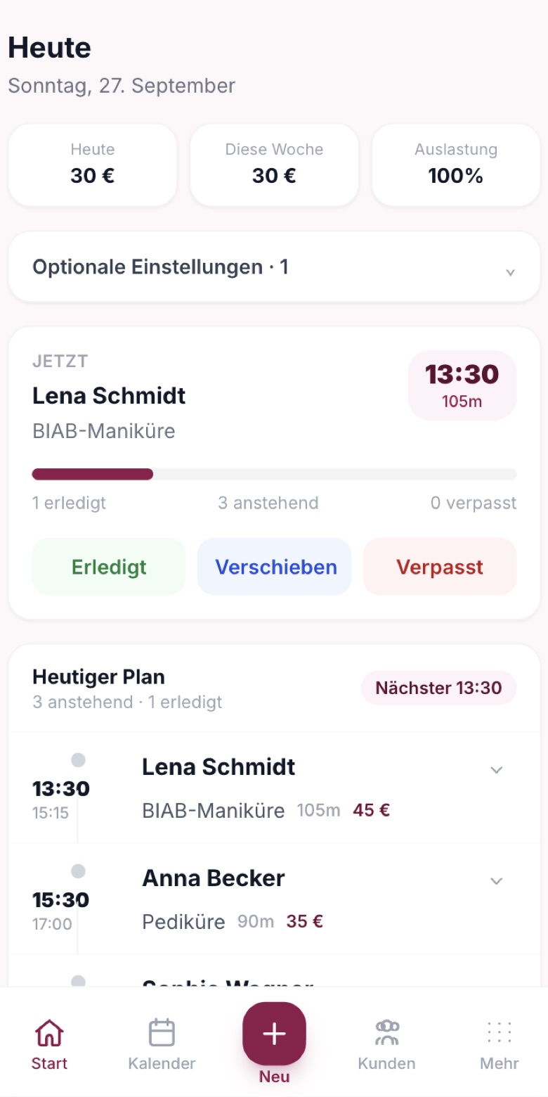 1. Dein Tag auf einem Screen