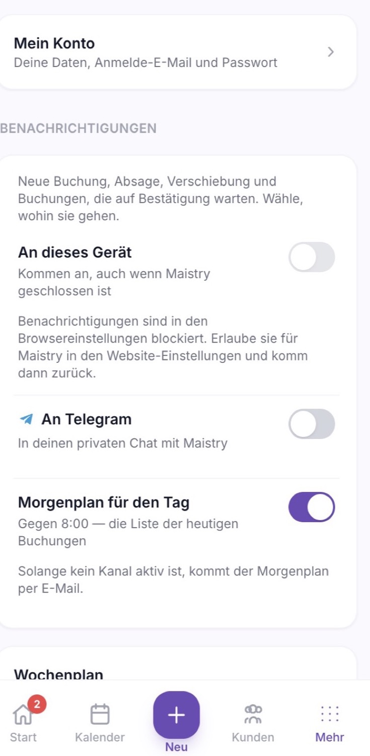 4. Benachrichtigungen, wie es dir passt