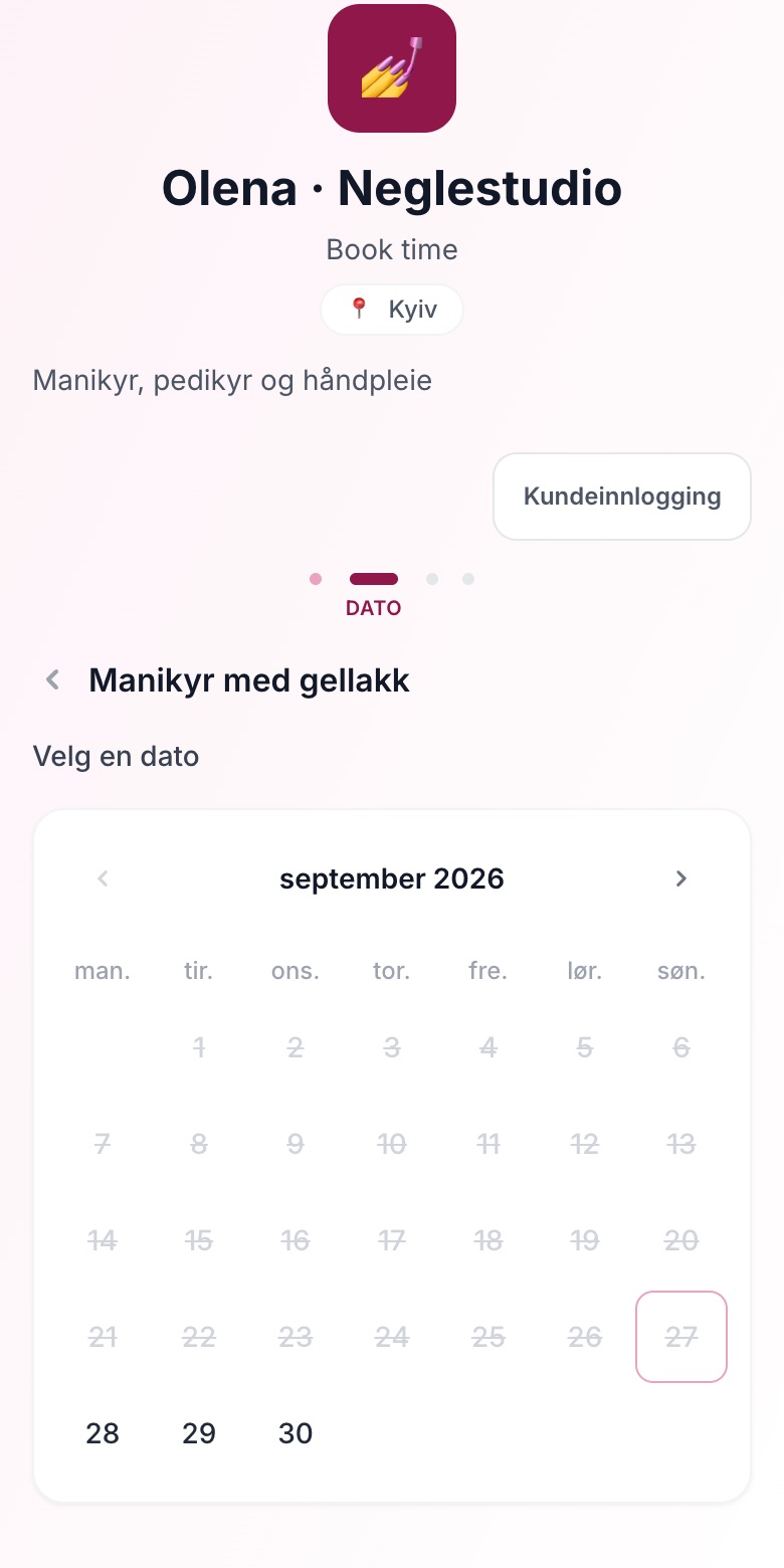2. Velger dag
